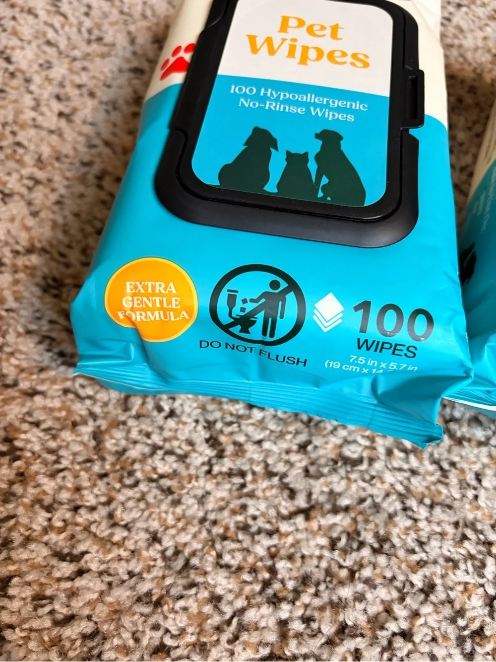 Wipemate Pet Wipes - Hypoallergenic No-Rinse Wipes 4 pack ( 400 wipes total)